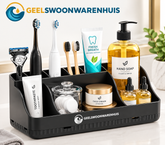 7-Slot Bathroom Countertop Organizer – Detachable Toothbrush & Toothpaste Holder, Anti-Slip Vanity Storage